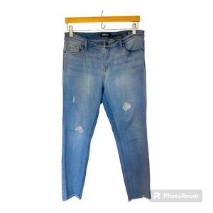 Buffalo David Bitton Ligh Wash Rip & Repair Midrise Skinny Jeans